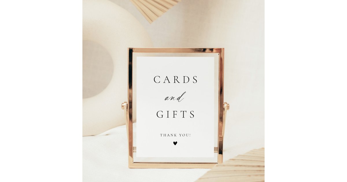 Modern Elegant Script Cards & Gifts Poster | Zazzle