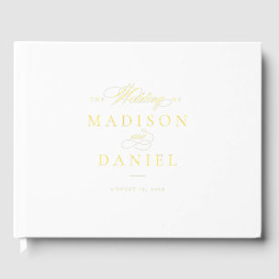 Modern Elegant Script Classic Wedding Foil Guest Book