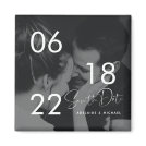 Modern Elegant Script Couple Photo Save the Date Magnet Modern Elegant Script Couple Photo Save the Date Magnet
