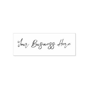 Modern Elegant Script Custom Business Self-inking Stamp