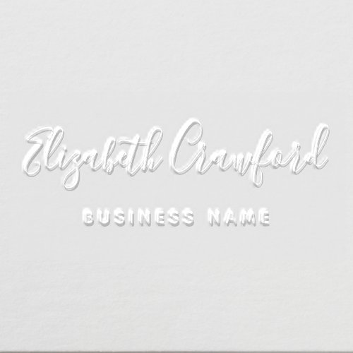 Modern Elegant Script Custom Name and Business Embosser