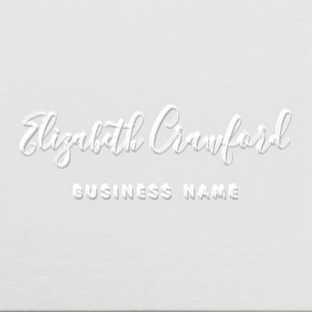 Modern Elegant Script Custom Name and Business Embosser (Design)