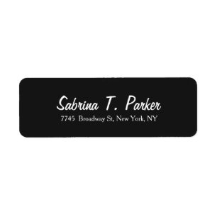 Modern Elegant Script Dark Grey Stylish Trendy Label