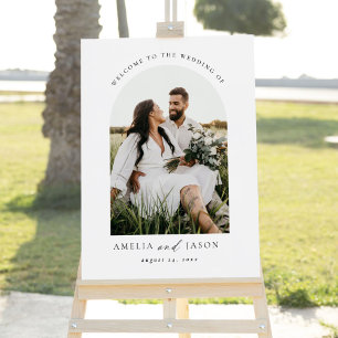 Modern Elegant Script Double Sided Wedding Sign