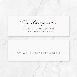 Modern Elegant Script Family Name 09. Mini Business Card