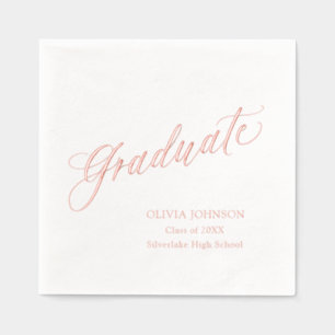 Modern Elegant Script Graduate Simple Graduation Foil Napkins