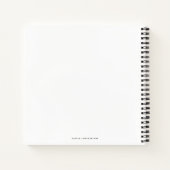 Modern Elegant Script Greenery Bridal Shower Guest Notebook (Back)