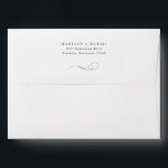 Modern Elegant Script Matching Wedding Envelope<br><div class="desc">Modern Elegant Script Matching Wedding envelope matches our beautiful wedding suite. It features an elegant script ornament and stylish black and white type.</div>