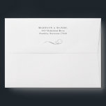 Modern Elegant Script Matching Wedding Envelope<br><div class="desc">Modern Elegant Script Matching Wedding envelope matches our beautiful wedding suite. It features an elegant script ornament and stylish black and white type.</div>