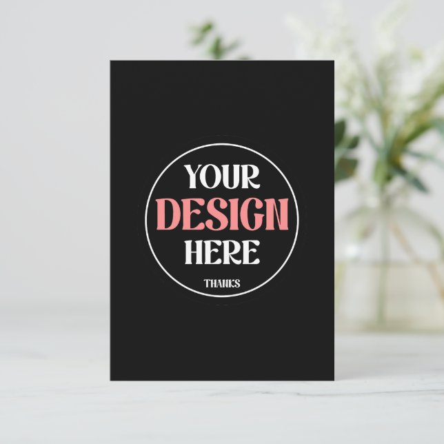 Modern Elegant Script Minimalist Wedding RSVP Card (Standing Front)