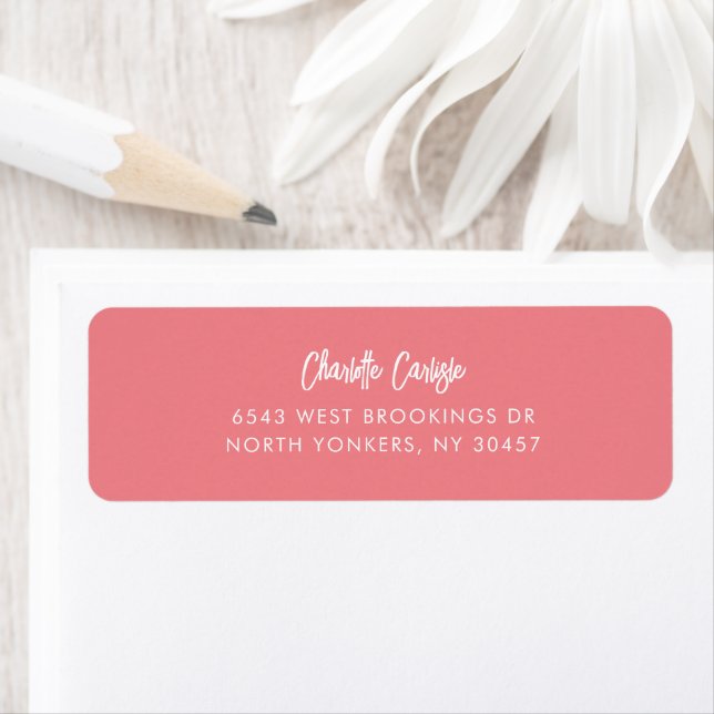 Modern Elegant Script Modern Return Address Label (Insitu)