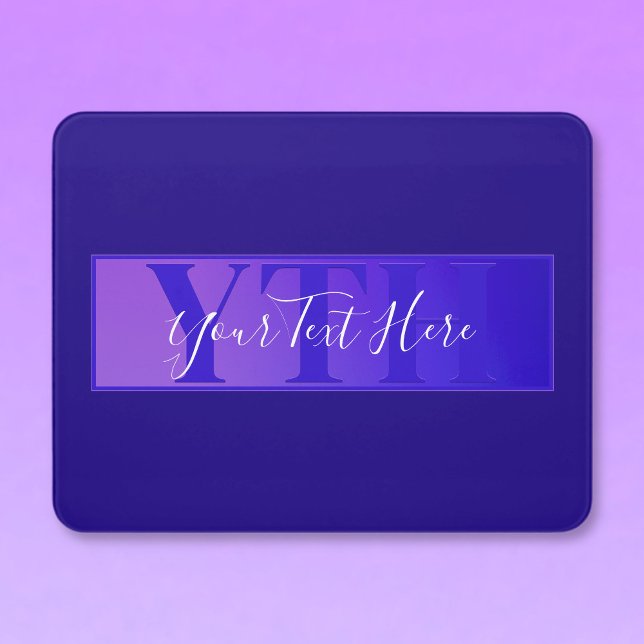 Modern Elegant Script Name & Monogram Ombre Purple Door Sign (Creator Uploaded)