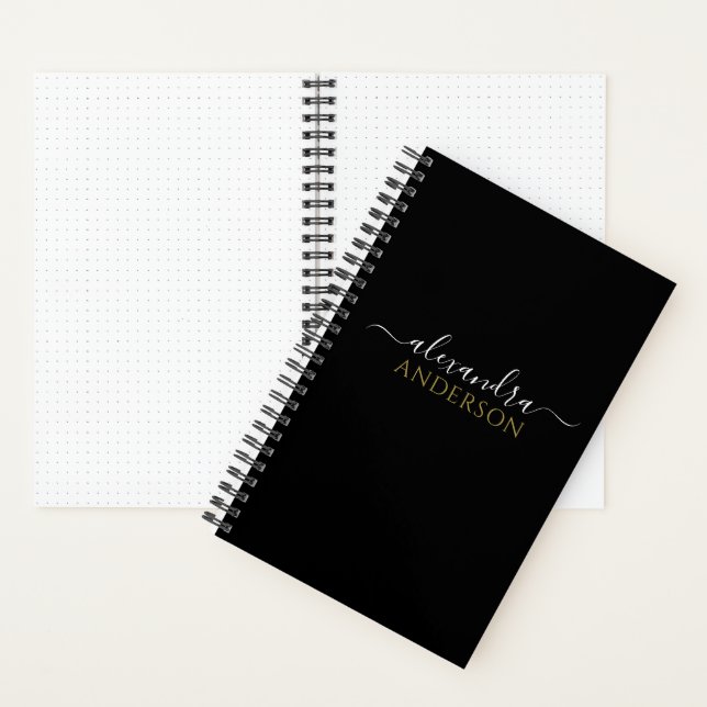 Modern & Elegant Script Name  Notebook (Inside)