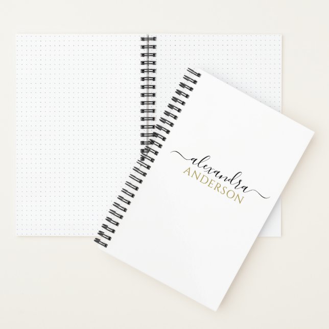 Modern & Elegant Script Name  Notebook (Inside)