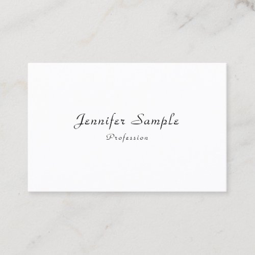 Modern Elegant Script Name Professional Template Business Card