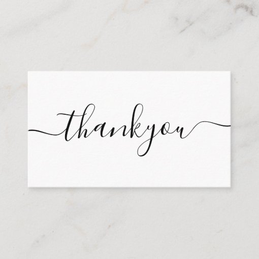 Modern Elegant Script Order Thank You Business Card | Zazzle