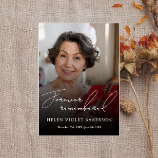 Modern Elegant Script Photo Funeral Welcome Sign