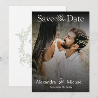 Modern Elegant Script Photo Overlay Save The Date