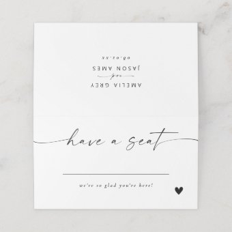 Modern Elegant Script Place Card | Zazzle