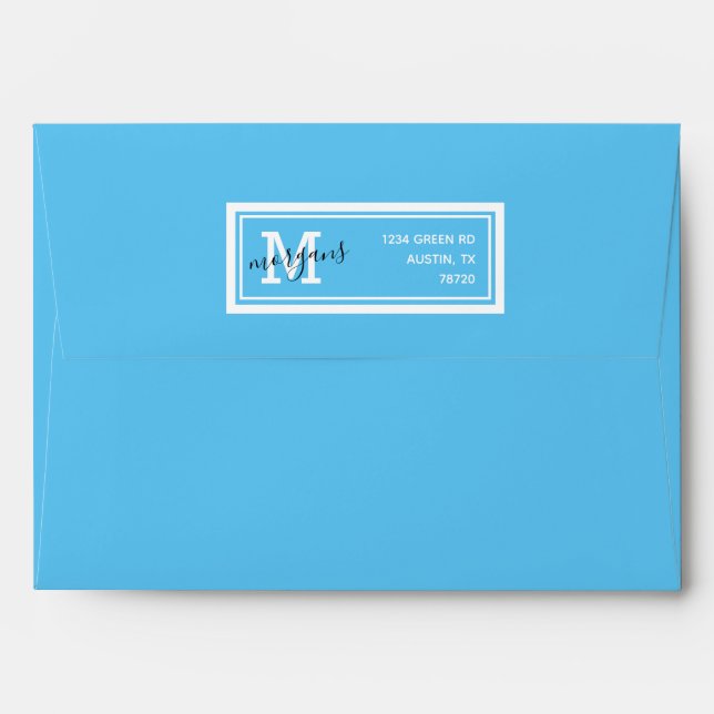 Modern Elegant Script | Pre-Addressed Envelope (Back (Top Flap))