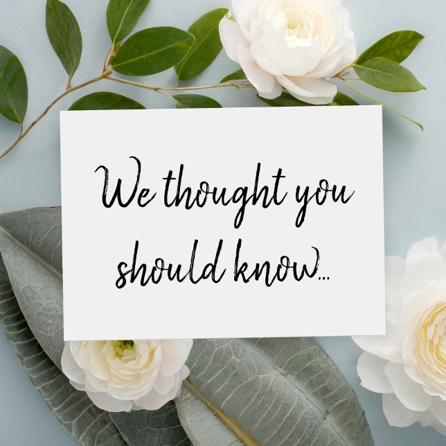 Modern Elegant Script Pregnancy Announcement (Creator Uploaded)