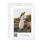 Modern Elegant Script QR Code Photo Budget Wedding
