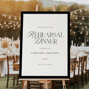 Modern Elegant Script Rehearsal Dinner Welcome Foam Board