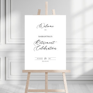 Modern Elegant Script Retirement Celebration Foam Board