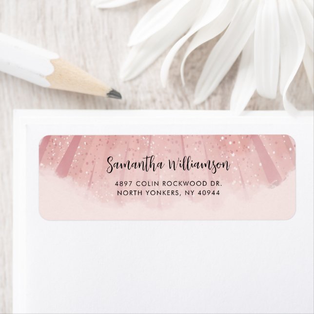 Modern Elegant Script Return Address Label (Insitu)