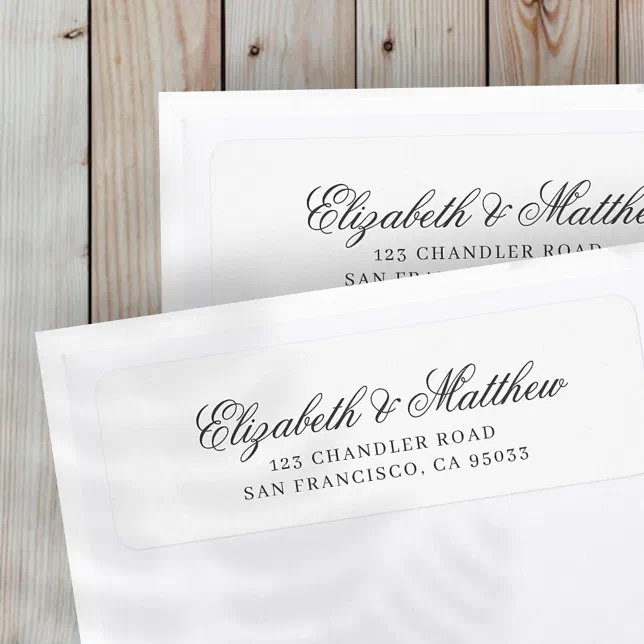 Modern Elegant Script Return Address Label | Zazzle