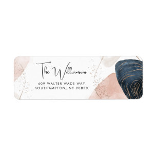 Modern Elegant Script Return Address Label