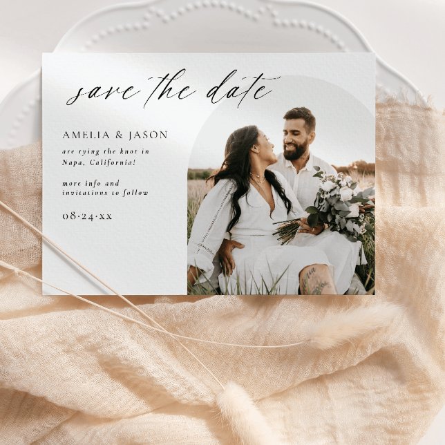 Modern Elegant Script Save the Date Invitation (Creator Uploaded)