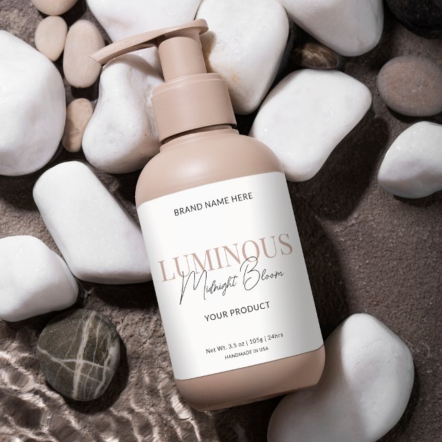 Modern Elegant Script Skincare Packaging Label (Creator Uploaded)