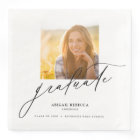 Modern Elegant Script Square Photo Graduation