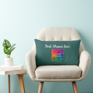 Modern Elegant Script Template Best Mom Ever Lumbar Pillow