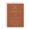 Modern Elegant Script Terracotta Wedding