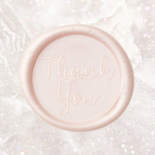 Modern Elegant Script Thank You Wax Seal Sticker