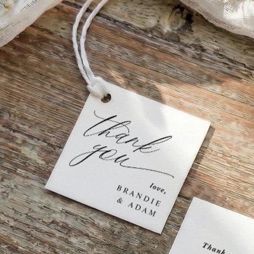 Modern Elegant Script Thank You Wedding