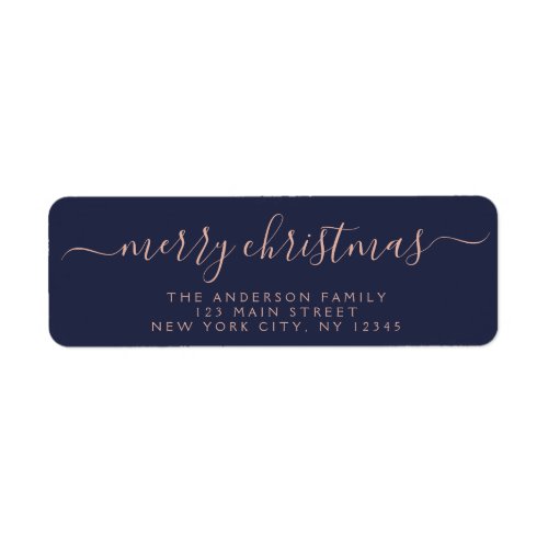 Modern Elegant Script Typography Merry Christmas Label