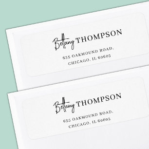 Modern Elegant Script & Typography Monogram Label