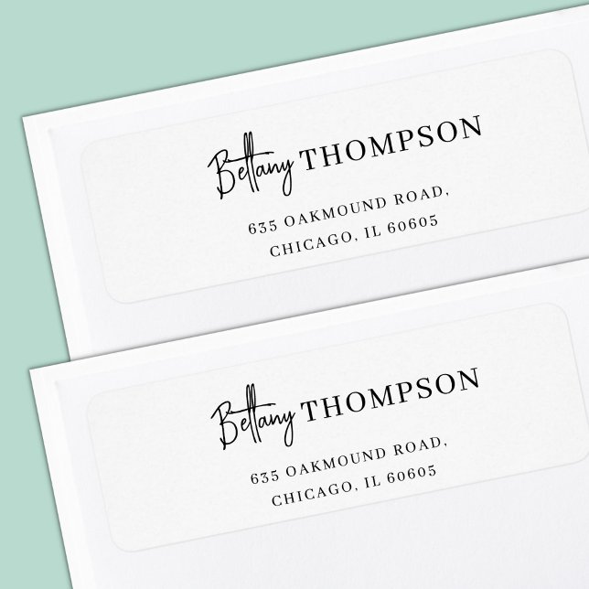 Modern Elegant Script & Typography Monogram Label (Creator Uploaded)