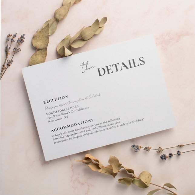 Modern Elegant Script Typography Wedding Enclosure Card (Creator Uploaded)