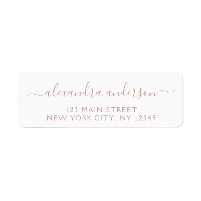 Modern Elegant Script Typography Wedding Event Label (Front)