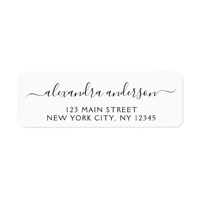 Modern Elegant Script Typography Wedding Event Label (Front)