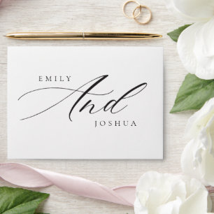Modern Elegant Script Wedding Envelope