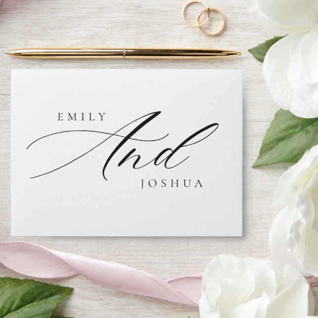 Modern Elegant Script Wedding Envelope (Wedding)
