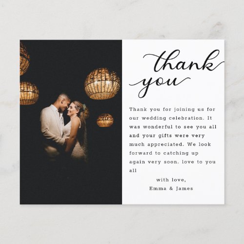 Modern Elegant Script Wedding Photo 