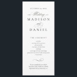 Modern Elegant Script Wedding Program<br><div class="desc">Modern Elegant Script Wedding Program features a beautiful script that accents classic type.</div>