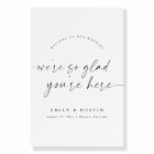 Modern Elegant Script Wedding Welcome Sign