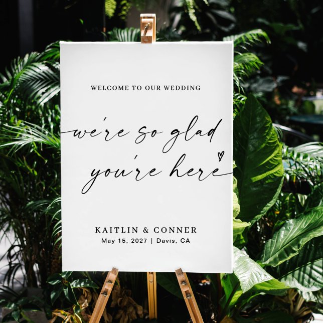 Modern Elegant Script Wedding Welcome Sign (Creator Uploaded)